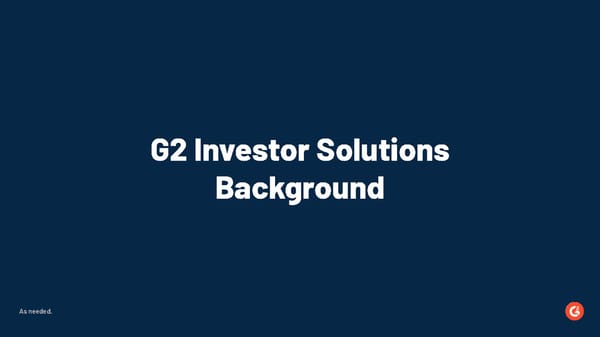 G2 Investor Solutions Intro - Page 6